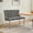 Gray and Sliver, variant on 46" Tufted Loveaseat Settee Sofa Bench with Upholstered Back, 2-Seat Dining Bench with 4 Solid Legs and Handmade Buttons, Morden Kitchen Chair for Hallway, Entryway, Living Room, Gray and Sliver