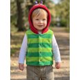 thumbnail image 3 of RUINIXCW Toddler Baby Boy Girl Caterpillar Costume Warm Fleece Vest Jacket Fall Winter Clothes Striped Sleeveless Fuzzy Hooded Vest Jacket Coat Top, 3 of 9