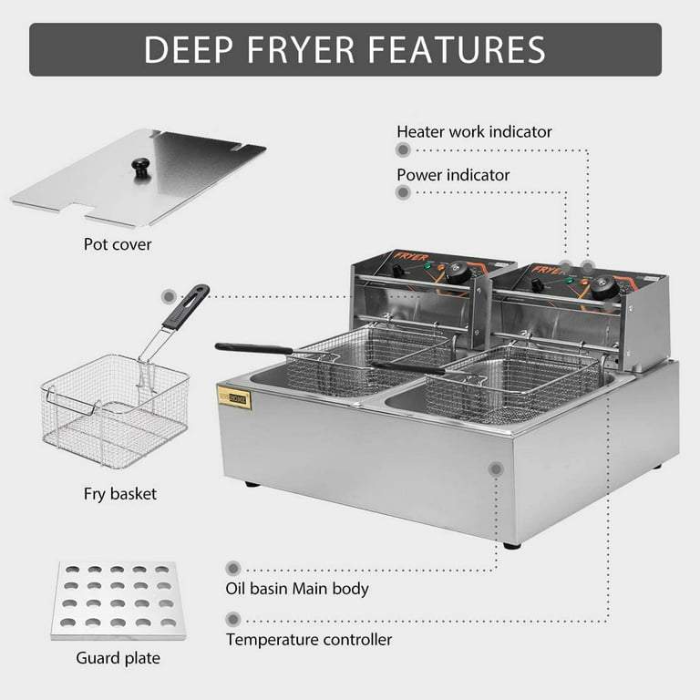 VIVOHOME 5000W Electric Deep Fryer 20.7Qt
