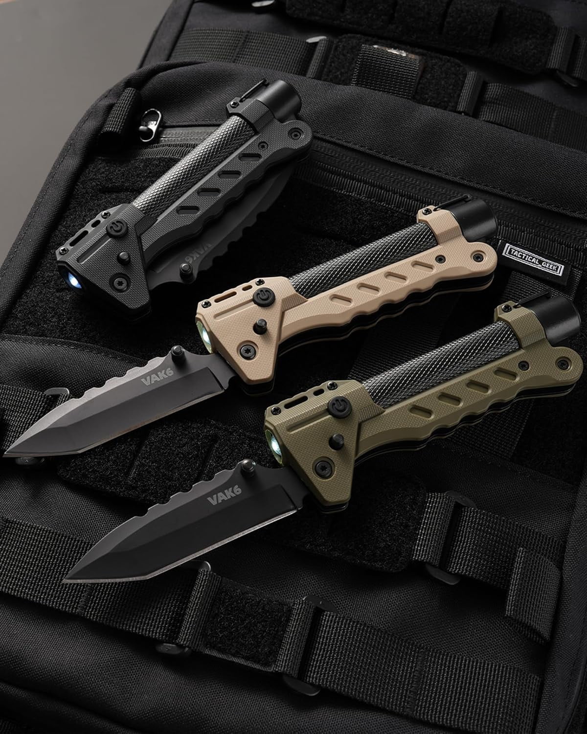 VIPERADE VAK6 Multitool with Folding Knife, LED Flashlight, Pulse Ignition and Hand Crank Generator, Pocket Knife for men, Rechargeable Flashlight with Belt Sheath (Green)