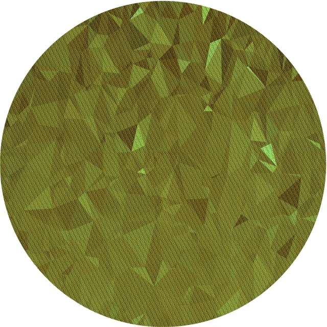 Ahgly Tapis Rond Lavable en Machine Intérieur Transitionnel Brun Bronze Foncé, 5 Pieds Rond