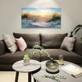 thumbnail image 3 of Aaheei Canvas Wall Art For Living Room Wall Art Decor For Bedroom Blue Ocean Beach Landscape Paintings Poster Prints Artwork Office Decorations Seascape Wall Pictures Modern Room Home Decor Works, 3 of 6