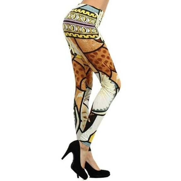 Women's Workout Pants Activewear Running Leggings Yoga Capris Sports Tights - Renaissance Pop Art