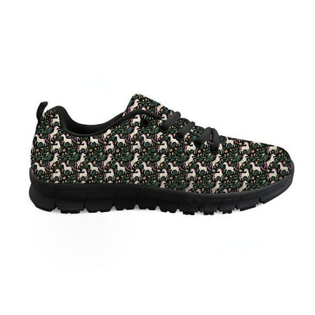 

Black Sneakers Women Platform Casual Shoes Floral Horse Design Flatshoes For Custom Large Size Trainers Ayakkabi Erkek