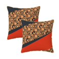 thumbnail image 1 of Housses de Coussin Décoratives en Velours Lot de 2, Housse de Coussin Carrée Douce avec Fermeture Éclair Invisible Impression à Carreaux, 20"x20 Pouces, 1 of 6