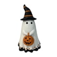 thumbnail image 3 of Figura de calabaza fantasma, escultura de Halloween, figura espeluznante de resina, adorno de utilería, decoración del hogar para estantería, alféizar Macarena Figuras de Halloween, 3 of 8