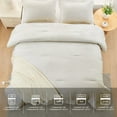 thumbnail image 3 of Hitime Ultra Soft Beige Twin Size Comforter Set 3 Pieces Gentle Down Alternative Bedding 1 Lightweight Comforter and 2 Pillowcases, 3 of 9