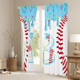 thumbnail image 3 of Manfei Sport Baseball Curtains Pack of 2 (42x84 Each),Initial B Curtains Blackout, 3 of 5