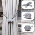 thumbnail image 2 of Minzimin Magnetic Curtain Tiebacks, Curtain Ties, No-Drill Holdbacks, 2 of 8