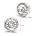 thumbnail image 2 of RCLIONS 4 Uds llantas de ruedas Beadlock de aleación de aluminio de 2,2 pulgadas para 1/10 RC Rock Crawler Car Axial Wraith SCX10 TRX4-Plata, 2 of 5