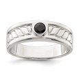 thumbnail image 3 of Sterling Silver White Men's Onyx Ring Size 9, 3 of 4