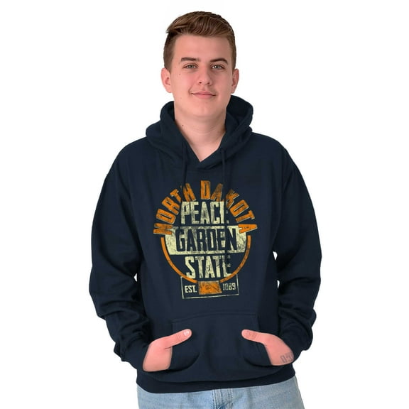 North Dakota Peace Garden State Map Hoodie Sweatshirt Women Men Brisco Brands S