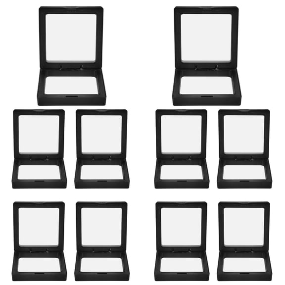 Minkissy Set of 10 Plastic Jewelry Storage Boxes for Secure and Elegant Display, Ideal for Necklaces, Bracelets, , and Accessories
