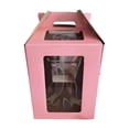 thumbnail image 4 of Siruishop Tall Cake Box Cake Take Out Transport Container Multipurpose Harden Cake Carrier Pink 30cmx30cmx35cm, 4 of 8