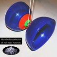 thumbnail image 4 of Five Bearings Chinese Yoyo 5\u201d Diabolo Toy with Fiberglass Diablo Sticks & String with Drawstring Bag (Translucent Blue), 4 of 7