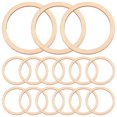 thumbnail image 2 of SHISUYAN 50Pcs Craft Hollow Circle Diy Circle Wood Slices Beige Color For Wedding And Birthday Party Decor, 2 of 9