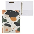 thumbnail image 3 of Watercolor Carrot Pattern 12.4x10.6in PVC Round Ring Binder, D-Ring 3-Hole, Metal Clip, 200 Sheets, 3 of 10