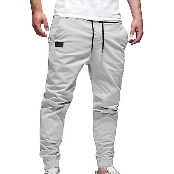 Njoeus Mens Casual Athletic Joggers Pants - Men's Sweatpants Trousers Fashion Cotton Cargo Pants Mens Long Pants S-XXL