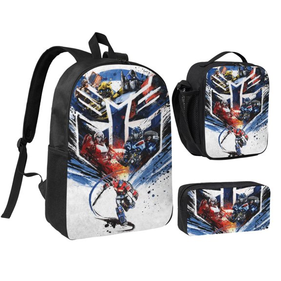 Three piece backpack set young backpack combination backpack lunch bag pencil case