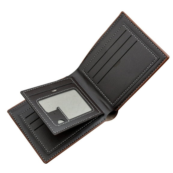 LOLIPPYY Mens Pocket Wallet Coffee 1Set Multi Pocket PU Card Holder for Everyday Use