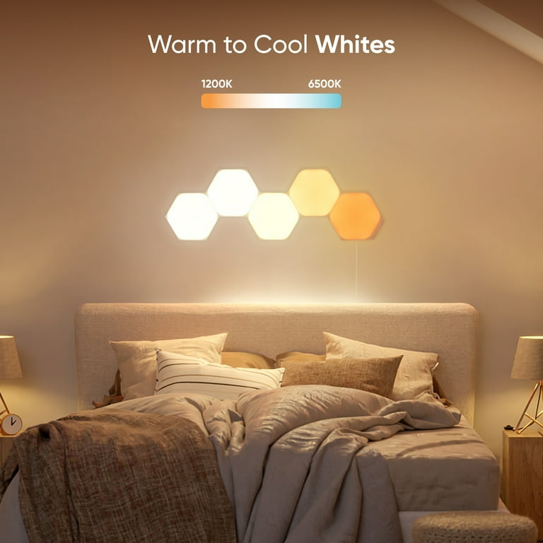 Nanoleaf Shapes Hexagons Smarter Kit (5 Panels) – Modular Wall Nanoleaf Shapes Hexagons Smarter Kit (5 Panels) – Modular Wall