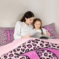 thumbnail image 4 of meiyoeat Glitter Leopard Print Letter R Twin Comforter Sets, Girls Teens, Pink Sparkle Monogrammed Bedding Set, Pink Reversible 2pcs, 1 Comforter and 1 Pillowcase, 4 of 6