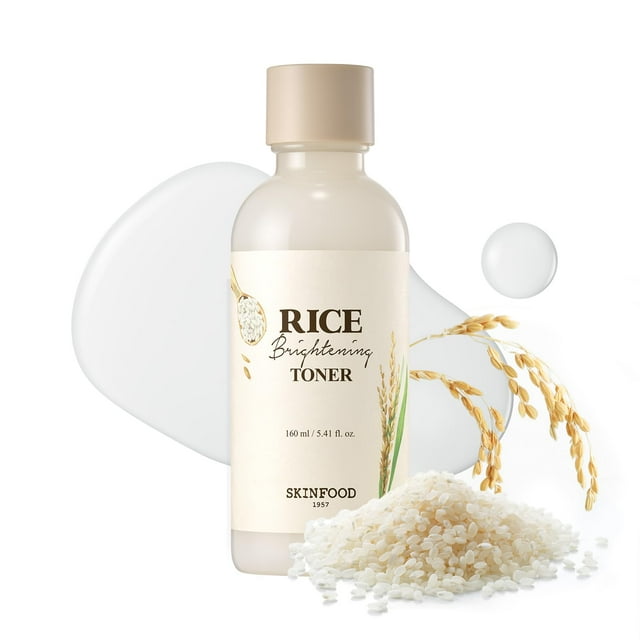 Tónico SKINFOOD Rice Brillantador de 160 ml para minimizar los poros