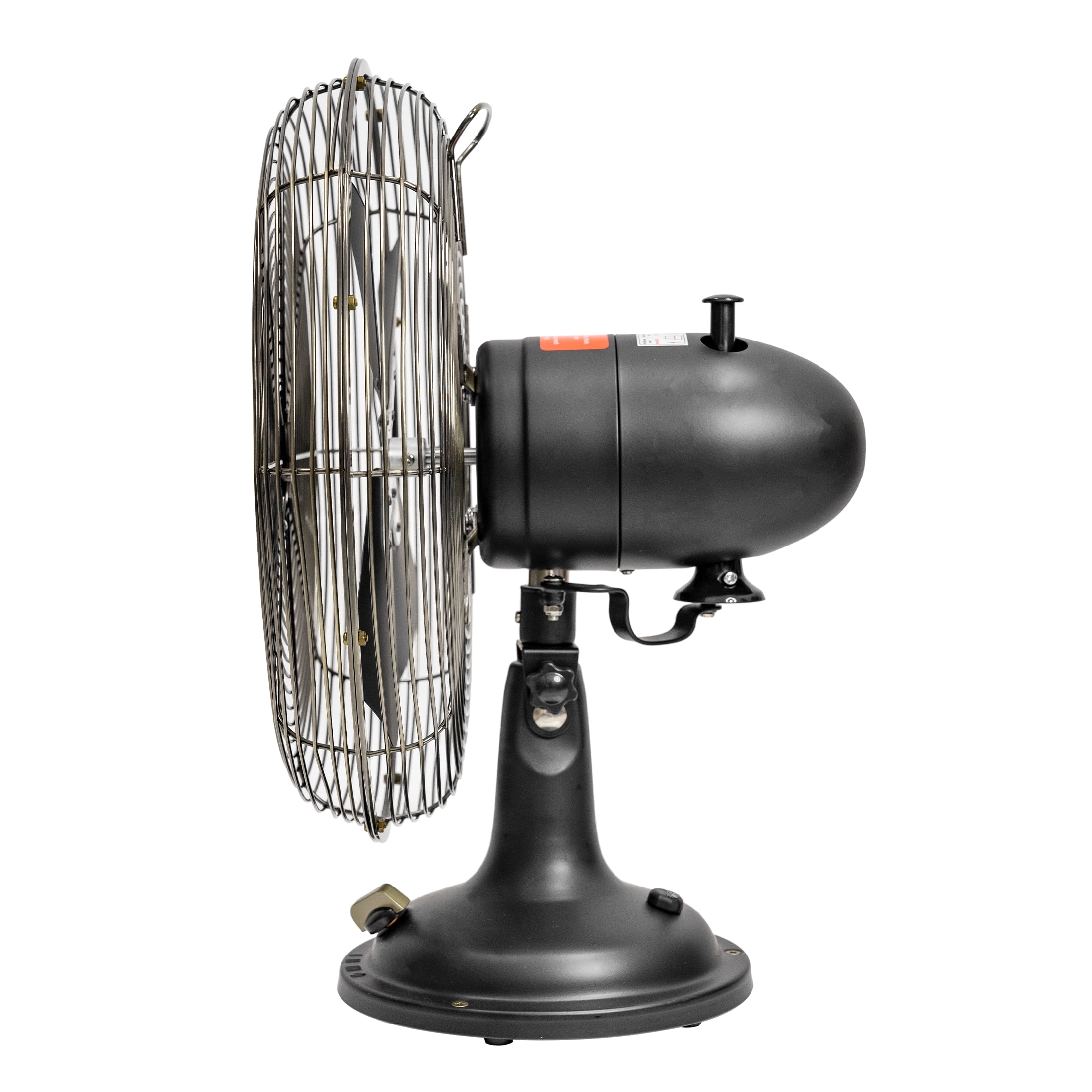 Better Homes & Gardens New 12 inch Vintage Oscillating Table Fan Black with 3 Speeds