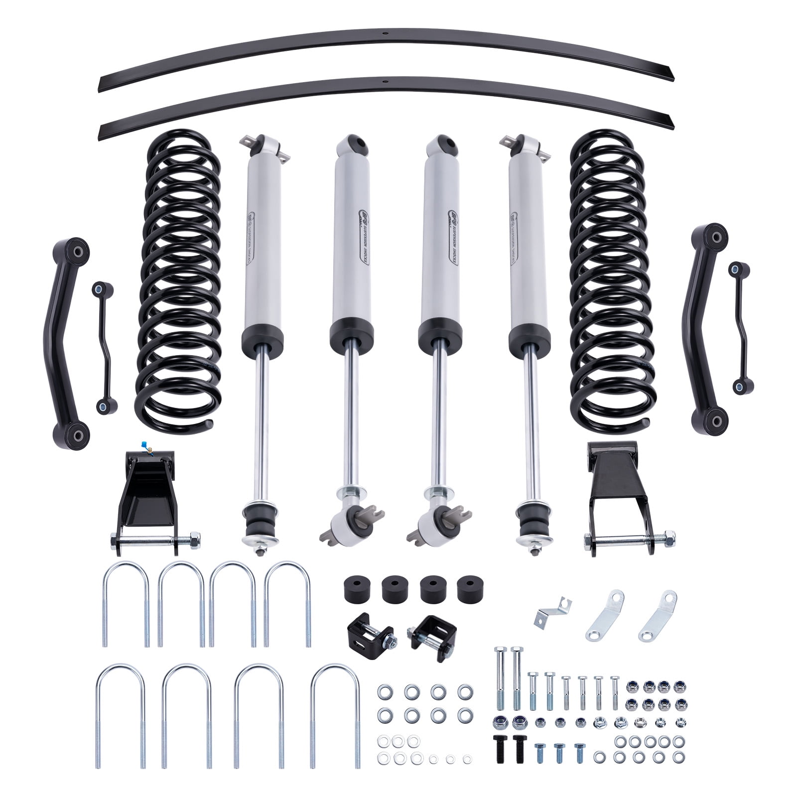 BFO 4.5" Suspension Lift Kit & Add-a-Leaf Springs For Jeep Cherokee XJ 1984-2001