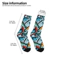 thumbnail image 2 of Fuzoiu Colorful Fishing Baits Print Kids Socks For Boys Girls,Grip Crew Socks with Non Slip,Lightweight Stretch Crew Socks,Toddlers Crew Boot Socks, 2 of 5