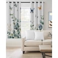 thumbnail image 2 of Eucalyptus Blackout Curtains 54 Inches Long for Bedroom, Spring Butterfly Nature Plant Aesthetics Thermal Insulated Room Darkening Black Out Window Curtain Panels Grommet Drapes for Living Room, 2 of 8