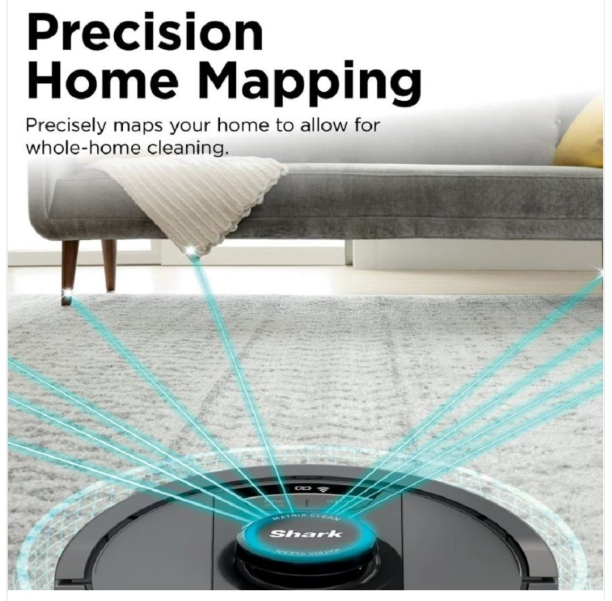 Shark, R-RV2400WS, Matrix Robotic Floor Cleaner , 60 Minute Battery Life, Wi-Fi Compatible, 1 Each, Black