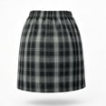 thumbnail image 5 of DailyTrove Women High Waist Plaid Split Mini Skirt Slim Casual Fall Short Skirt, 5 of 6