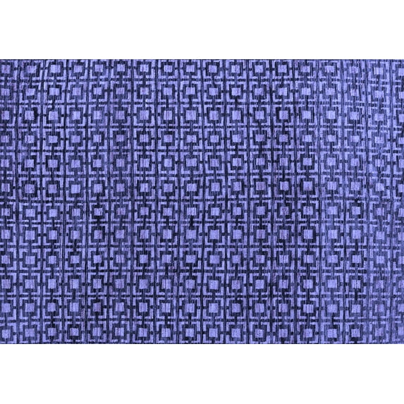 Ahgly Company Machine Washable Indoor Rectangle Abstract Blue Modern Area Rugs, 6' x 9'