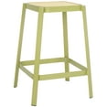 thumbnail image 4 of SAFAVIEH Palmyra Square Backless Counter Stool, Green/Natural, 4 of 10