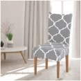 thumbnail image 4 of Printed Dining Chair Slipcovers Washable Softness Elastic Installation Chair Protector Banquet Chair Seat Cover for Hotel and Wedding Ceremony(Colour11,Set of 4), 4 of 7
