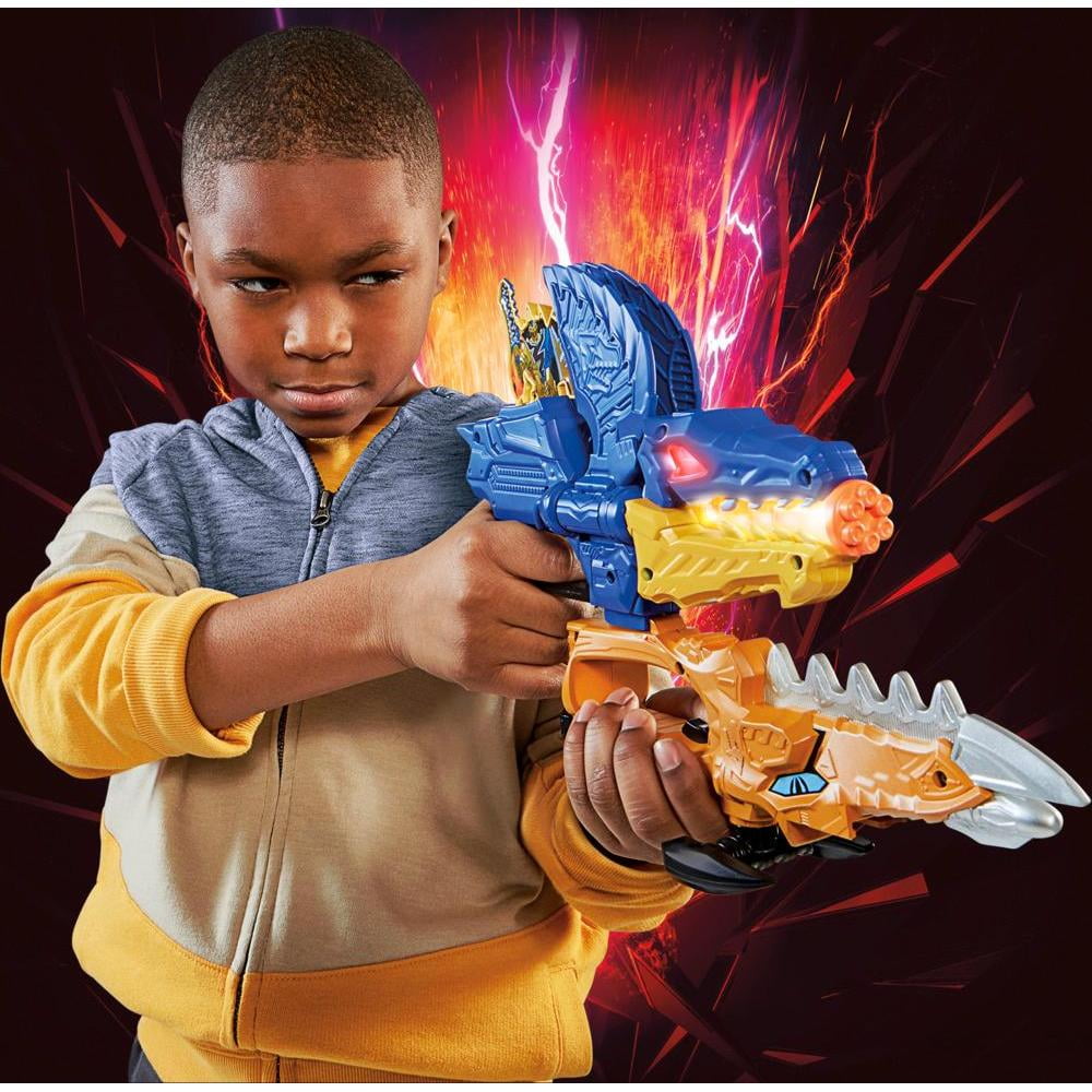 Power Rangers Dino Fury Gold Fury Blade Blaster Superhero Costume Accessory, Kids 5 and Up
