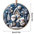 thumbnail image 6 of Christmas Acrylic Christmas Ornaments White and Blue Christmas Tree Hanging Ornaments,Snowman Pattern Christmas Decor for Christmas Crafts Xmas Trees Door Party Decor, 6 of 7