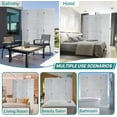 thumbnail image 3 of WYDK Folding Screen Room Divider 4 Panel 69 Inch Tall Portable Privacy Screens Solid Wood Freestanding Room Divider Wall for Rooms, White, 3 of 8