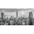 thumbnail image 2 of Frank, Assaf 18x11 Black Ornate Wood Framed with Double Matting Museum Art Print Titled - Empire State Building with Manhattan skyline - New York City, 2 of 4