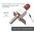 thumbnail image 6 of Tzumi PopSolo Glow Wireless LED Bluetooth Karaoke Microphone (Rose Gold), 6 of 12