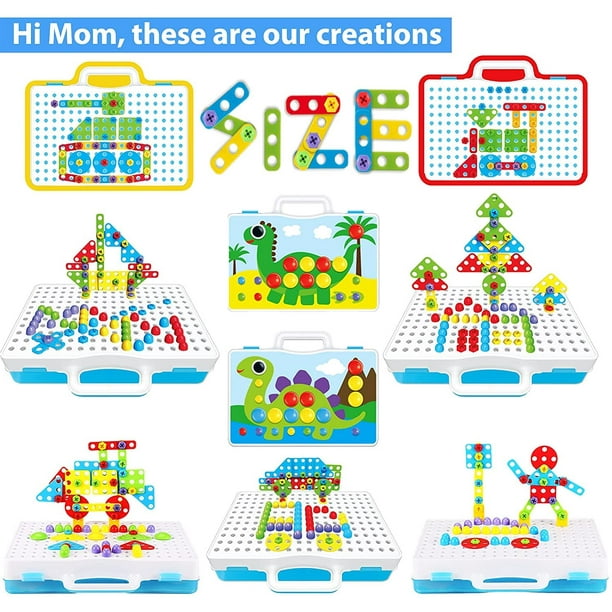 Parhlen Educational Toys Building Blocks, 244 Pieces Electric