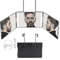 thumbnail image 2 of 3 Way Mirror For Self Hair Cutting 360 Mirror With Led Lights, Trifold Self Haircut Mirror Rechargeable With Height Adjustable, 2 of 5