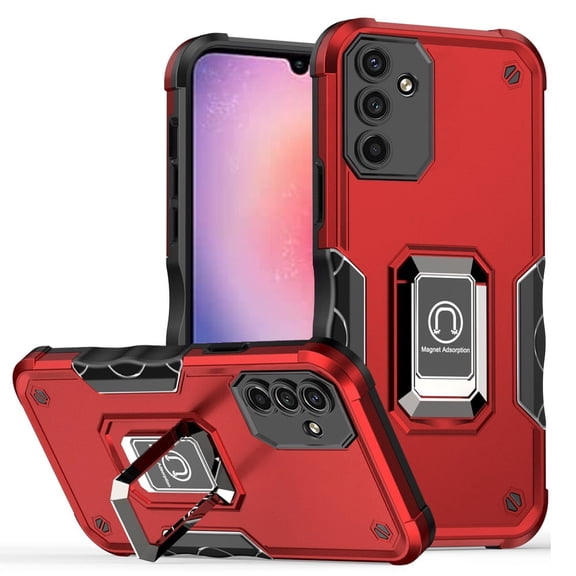 For Samsung Galaxy A24 4G Optimum Kickstand Cover Case - Red