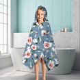 thumbnail image 6 of Pioneer Flower Floral Print Pattern Hooded Bath Towel，50"x30" for Ages 3 To 12 Kids, Quick Dry Lightweight Soft Microfiber Hood Beach Towel Cover Up for Kids, 6 of 7