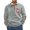 Grey, variant on Mens Christmas Sweatshirt Long Sleeve Elbow Patches Loose Casual Reindeer Print Stand Collar Quarter Zip Pullover