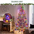 thumbnail image 3 of 7.5FT Pre-lit Christmas Tree, Artificial Snow Flocked Full Prelighted Tree with 480 LED Lights and 1117 PVC Branches Tips, Foldadble Metal Tree Stand, Spruce Christmas Tree for Home, Office, Holiday, 3 of 6
