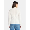 thumbnail image 3 of Time and Tru Women's Tissue Like Turtleneck Top, Sizes XS-XXXL, 3 of 5