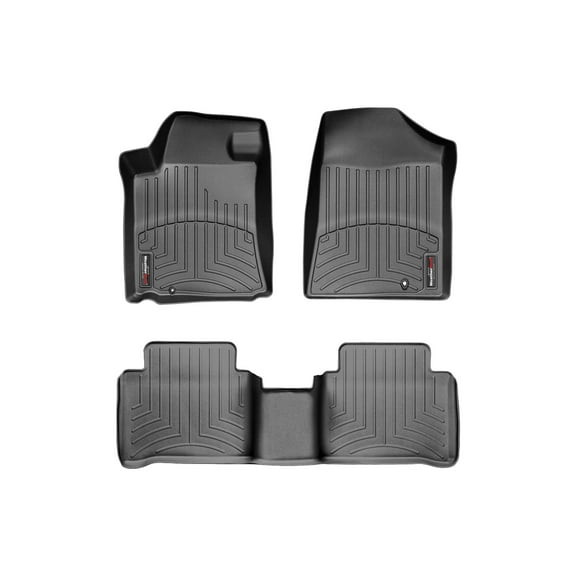 WeatherTech Custom Fit FloorLiners compatible with 2009-2014 Nissan Maxima - 1st & 2nd Row, Black