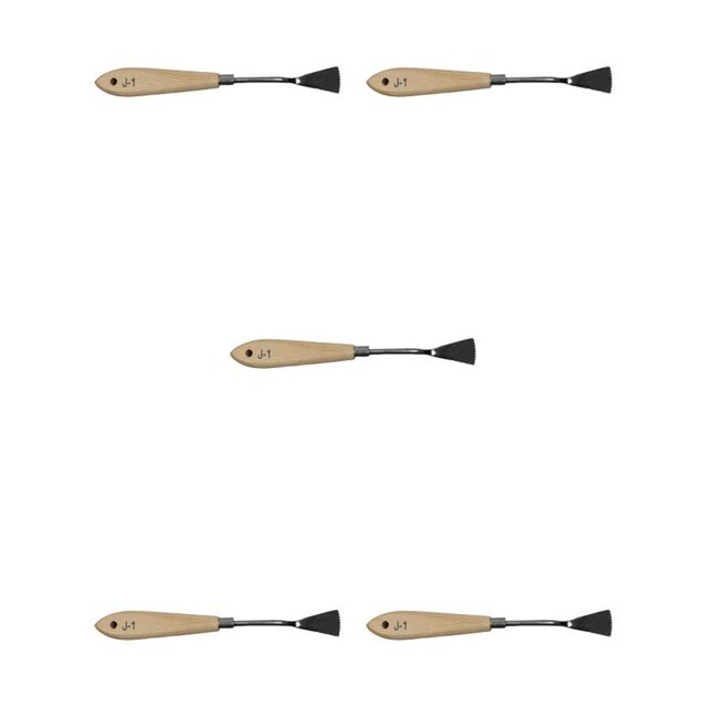 Matsuzay Paleta de espátula para pintura al óleo, mango de , espátula de mezcla de hierro inoxidable, suministros de pintura flexibles Type2 NO2